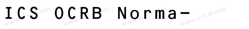 ICS OCRB Norma字体转换